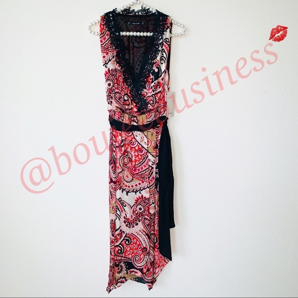 ZARA Paisley Print Dress - Picture 2 of 8